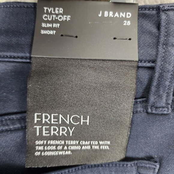 J Brand Shorts Mens 28 Keckly Depth Blue Stretch Tyler Cut Off Slim Fit *NWT* - Picture 11 of 16